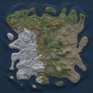 Thumbnail Rust Map: Procedural Map, Size: 4000, Seed: 745710727, 19 Monuments