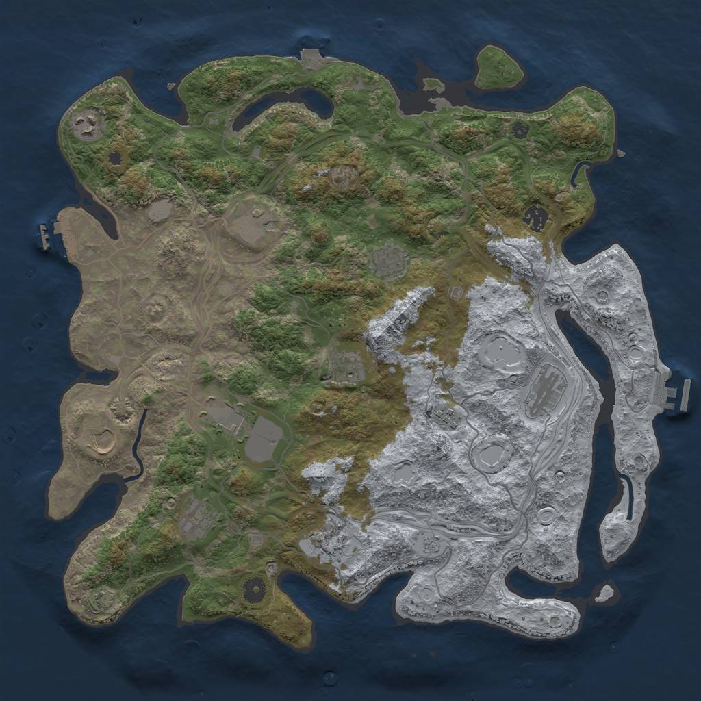 Rust Map: Procedural Map, Size: 4300, Seed: 19920611, 19 Monuments
