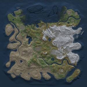 Thumbnail Rust Map: Procedural Map, Size: 4250, Seed: 1251250999, 16 Monuments