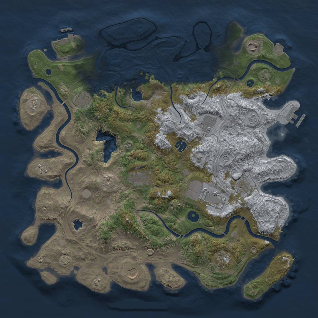 Rust Map: Procedural Map, Size: 4250, Seed: 1251250999, 16 Monuments