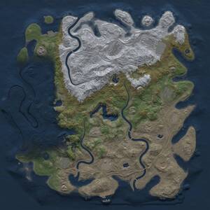 Thumbnail Rust Map: Procedural Map, Size: 4500, Seed: 1514438701, 17 Monuments