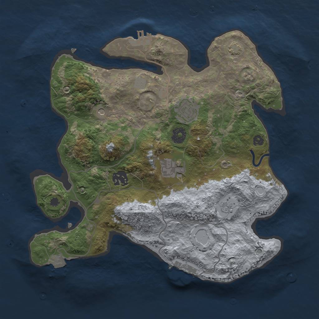 Rust Map: Procedural Map, Size: 3000, Seed: 2024051211, 11 Monuments
