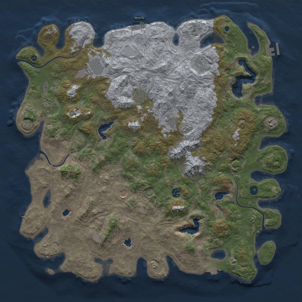 Rust Map: Procedural Map, Size: 5000, Seed: 999995163, 15 Monuments