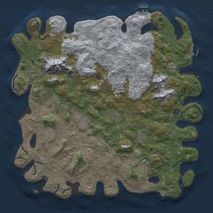 Thumbnail Rust Map: Procedural Map, Size: 5000, Seed: 999995163, 19 Monuments