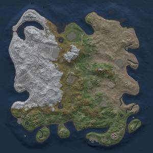 Thumbnail Rust Map: Procedural Map, Size: 4089, Seed: 341907601, 18 Monuments