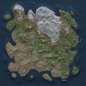 Thumbnail Rust Map: Procedural Map, Size: 4000, Seed: 133339, 19 Monuments