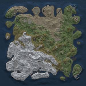 Thumbnail Rust Map: Procedural Map, Size: 4500, Seed: 1012770241, 18 Monuments