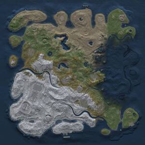 Thumbnail Rust Map: Procedural Map, Size: 4500, Seed: 1012770241, 17 Monuments