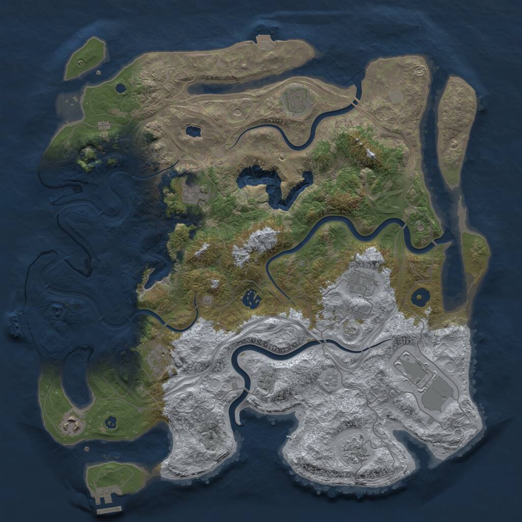 Rust Map: Procedural Map, Size: 4250, Seed: 739035463, 15 Monuments