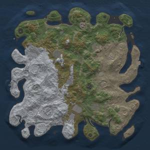 Thumbnail Rust Map: Procedural Map, Size: 4300, Seed: 773688247, 18 Monuments