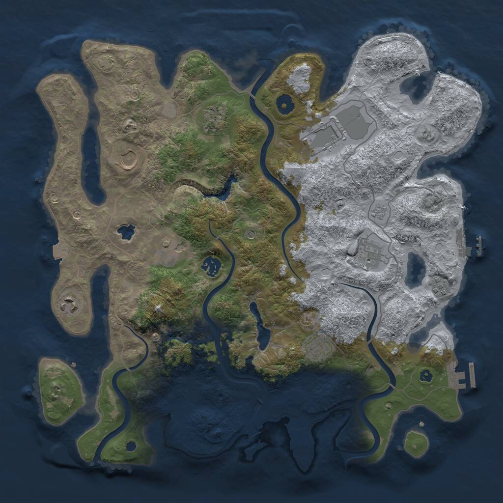 Rust Map: Procedural Map, Size: 4000, Seed: 1572651837, 15 Monuments