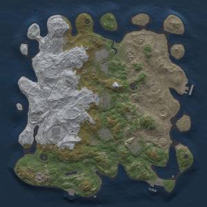 Thumbnail Rust Map: Procedural Map, Size: 4000, Seed: 242749521, 19 Monuments