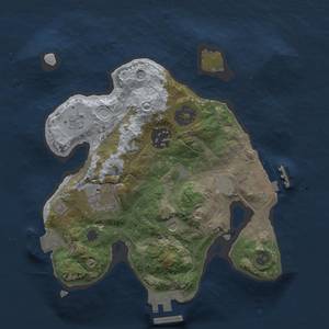 Thumbnail Rust Map: Procedural Map, Size: 2300, Seed: 443343, 9 Monuments