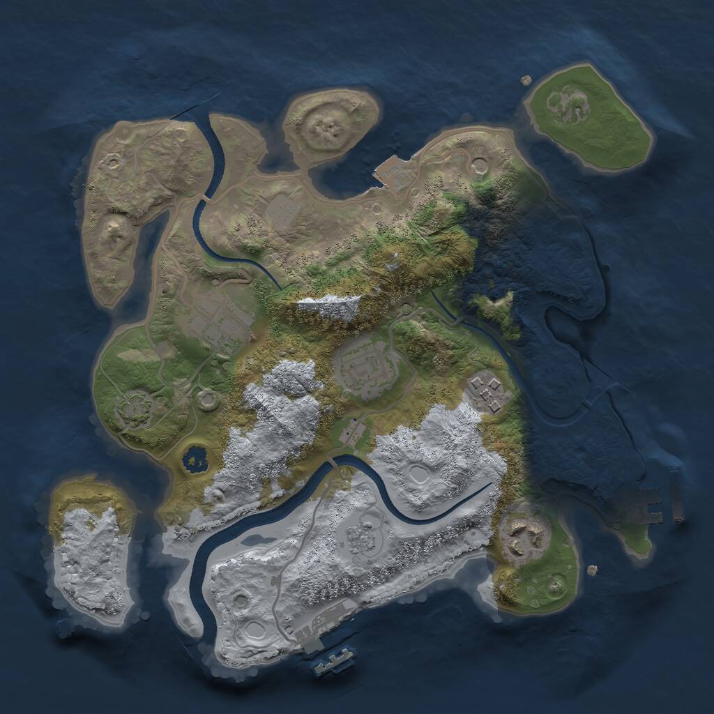 Rust Map: Procedural Map, Size: 2700, Seed: 412343, 10 Monuments