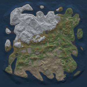 Thumbnail Rust Map: Procedural Map, Size: 4200, Seed: 763452551, 18 Monuments