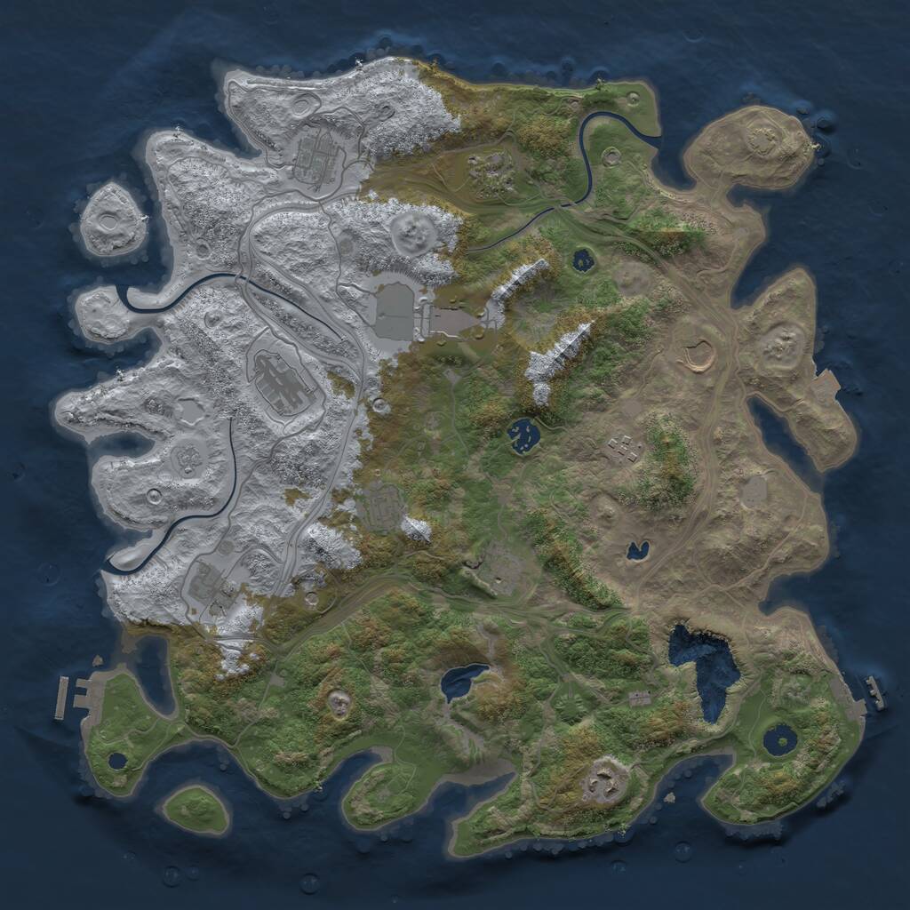 Rust Map: Procedural Map, Size: 4250, Seed: 47428, 17 Monuments