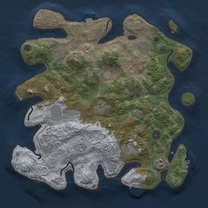 Thumbnail Rust Map: Procedural Map, Size: 3600, Seed: 1304503597, 16 Monuments