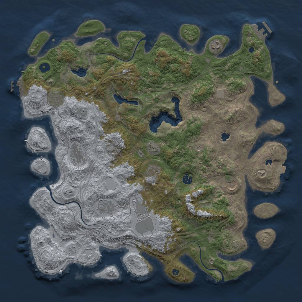 Rust Map: Procedural Map, Size: 4500, Seed: 2127365375, 15 Monuments