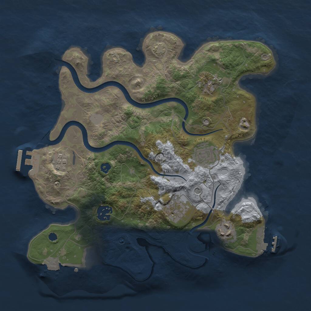 Rust Map: Procedural Map, Size: 3000, Seed: 1862647020, 11 Monuments