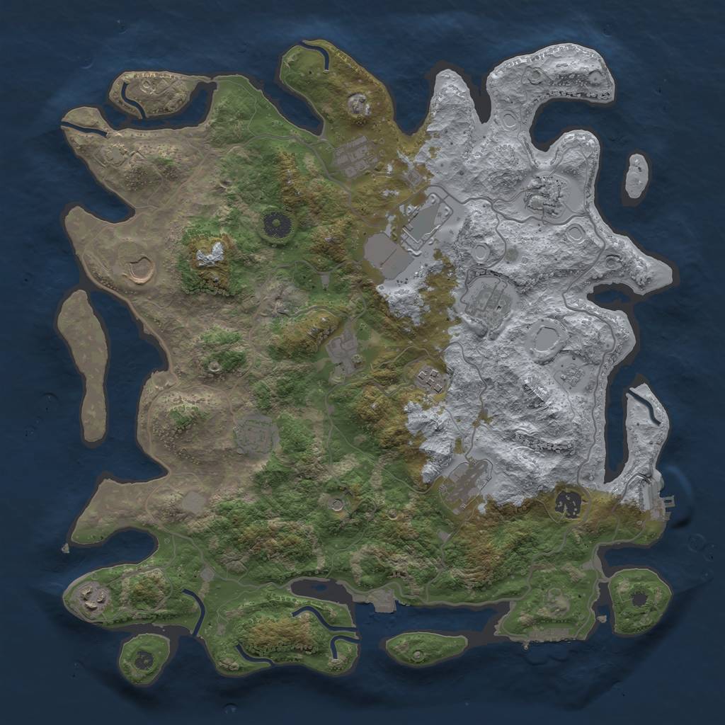 Rust Map: Procedural Map, Size: 4000, Seed: 1526580895, 19 Monuments