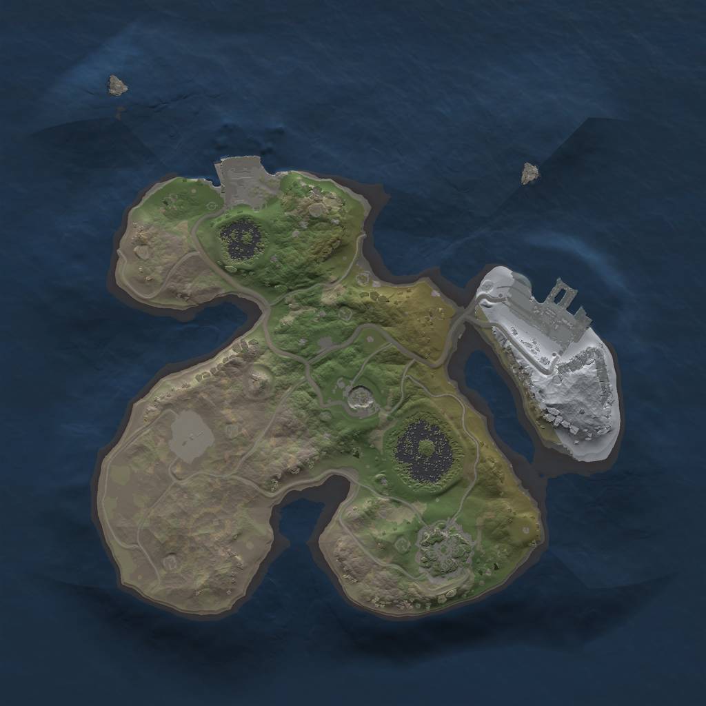 Rust Map: Procedural Map, Size: 1800, Seed: 575245924, 6 Monuments