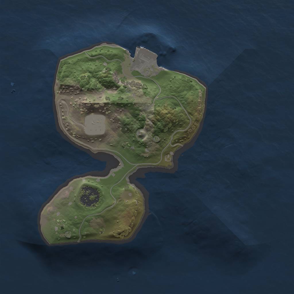 Rust Map: Procedural Map, Size: 1500, Seed: 412414421, 3 Monuments