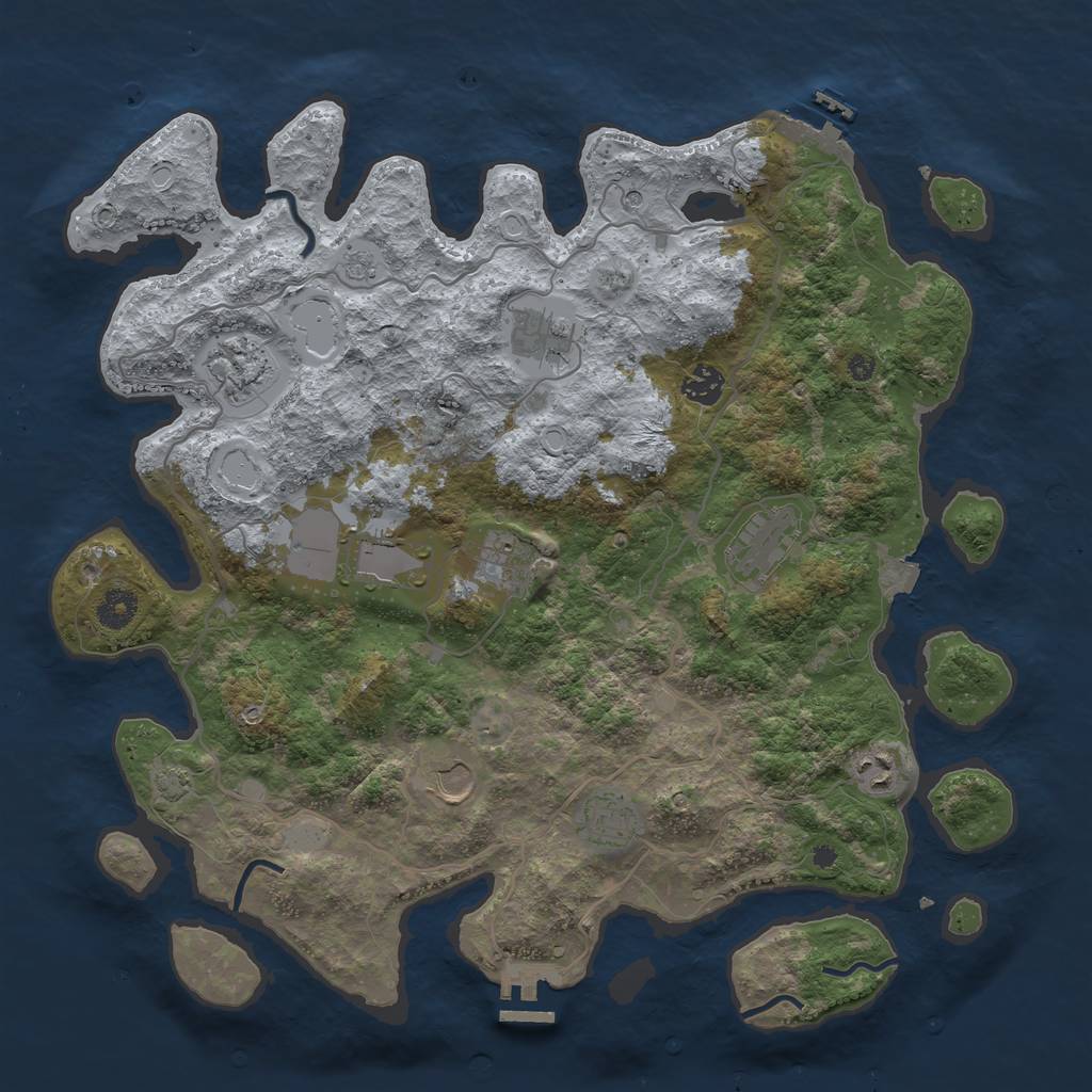 Rust Map: Procedural Map, Size: 4000, Seed: 798, 17 Monuments