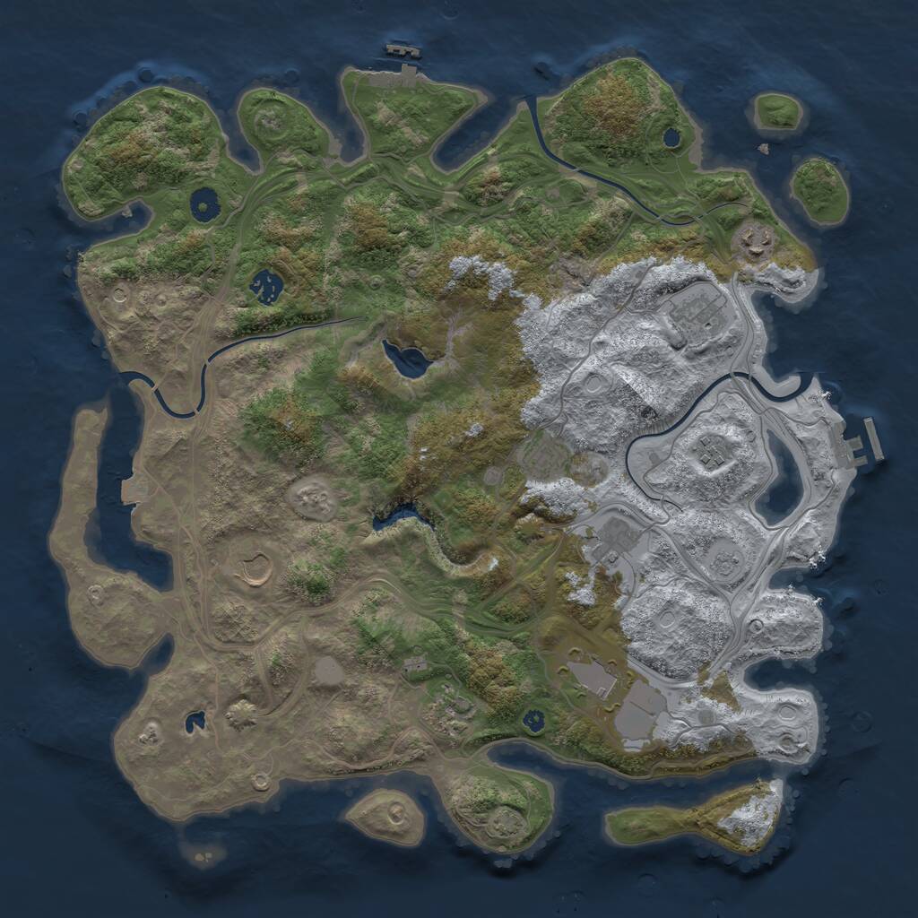 Rust Map: Procedural Map, Size: 4250, Seed: 1654796058, 15 Monuments