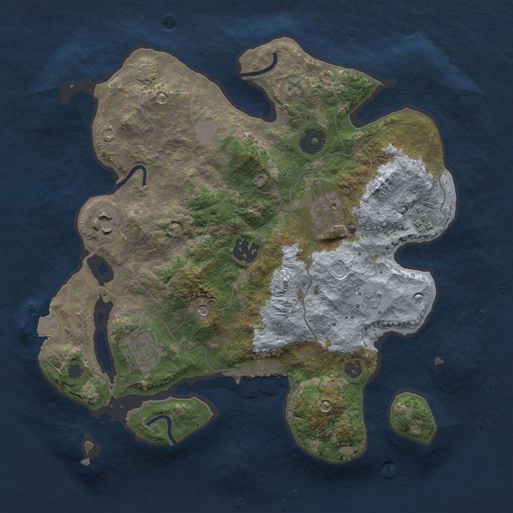 Rust Map: Procedural Map, Size: 3000, Seed: 1587130824, 12 Monuments
