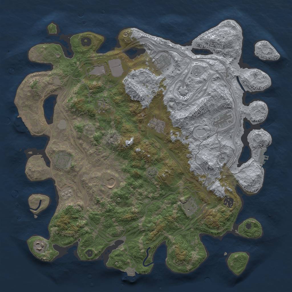 Rust Map: Procedural Map, Size: 4250, Seed: 712562146, 19 Monuments