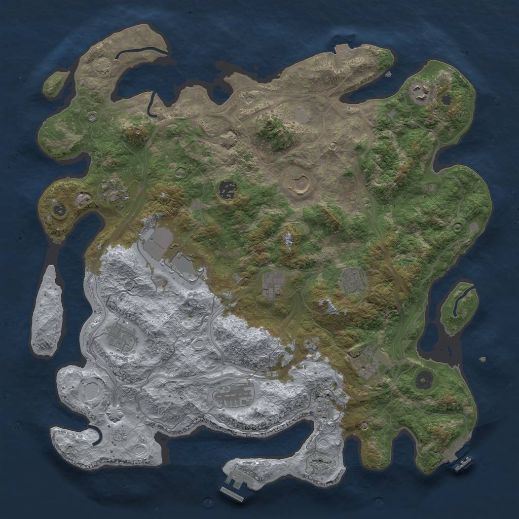 Rust Map: Procedural Map, Size: 4250, Seed: 1999622067, 19 Monuments