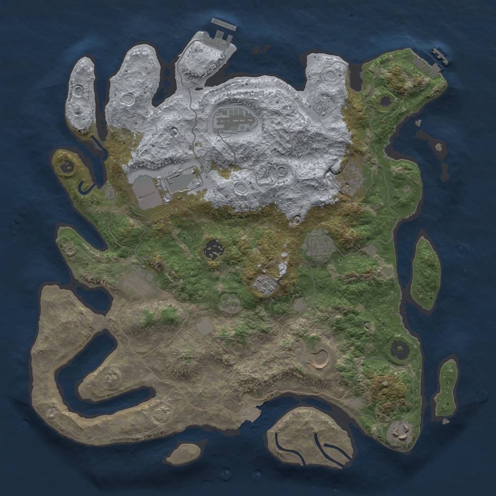 Rust Map: Procedural Map, Size: 3850, Seed: 150, 17 Monuments