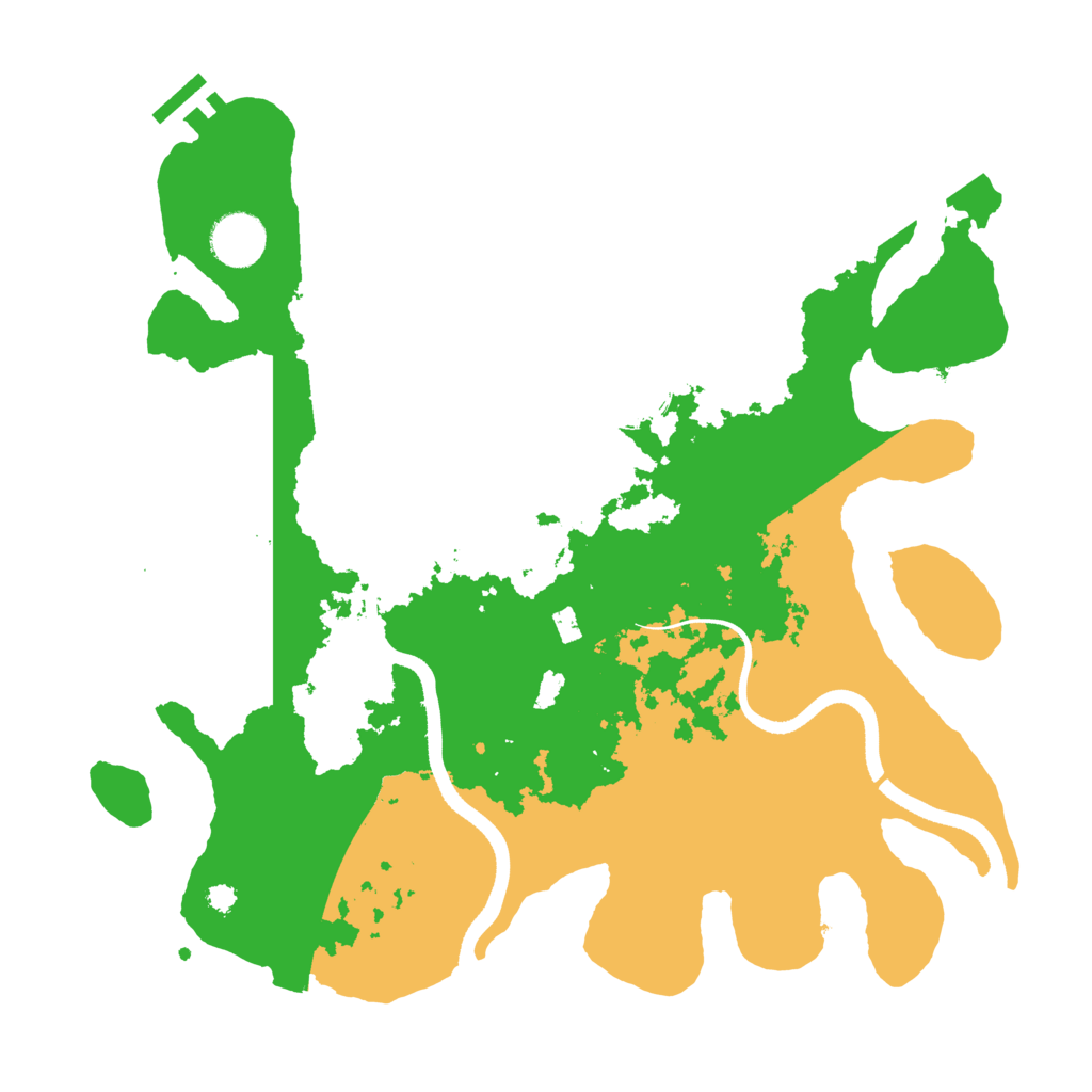 Biome Rust Map: Procedural Map, Size: 3500, Seed: 53795094