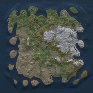 Thumbnail Rust Map: Procedural Map, Size: 4000, Seed: 560955996, 17 Monuments