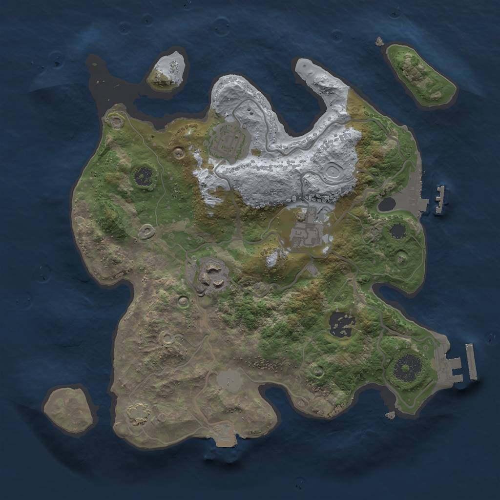 Rust Map: Procedural Map, Size: 2750, Seed: 95965756, 10 Monuments