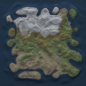 Thumbnail Rust Map: Procedural Map, Size: 3500, Seed: 333418146, 15 Monuments