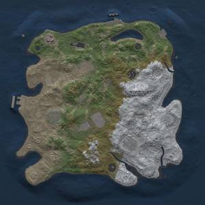 Thumbnail Rust Map: Procedural Map, Size: 3500, Seed: 1869818503, 15 Monuments