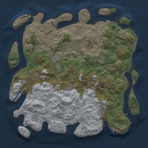 Thumbnail Rust Map: Procedural Map, Size: 4500, Seed: 296068666, 19 Monuments