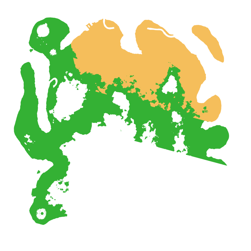 Biome Rust Map: Procedural Map, Size: 3600, Seed: 80