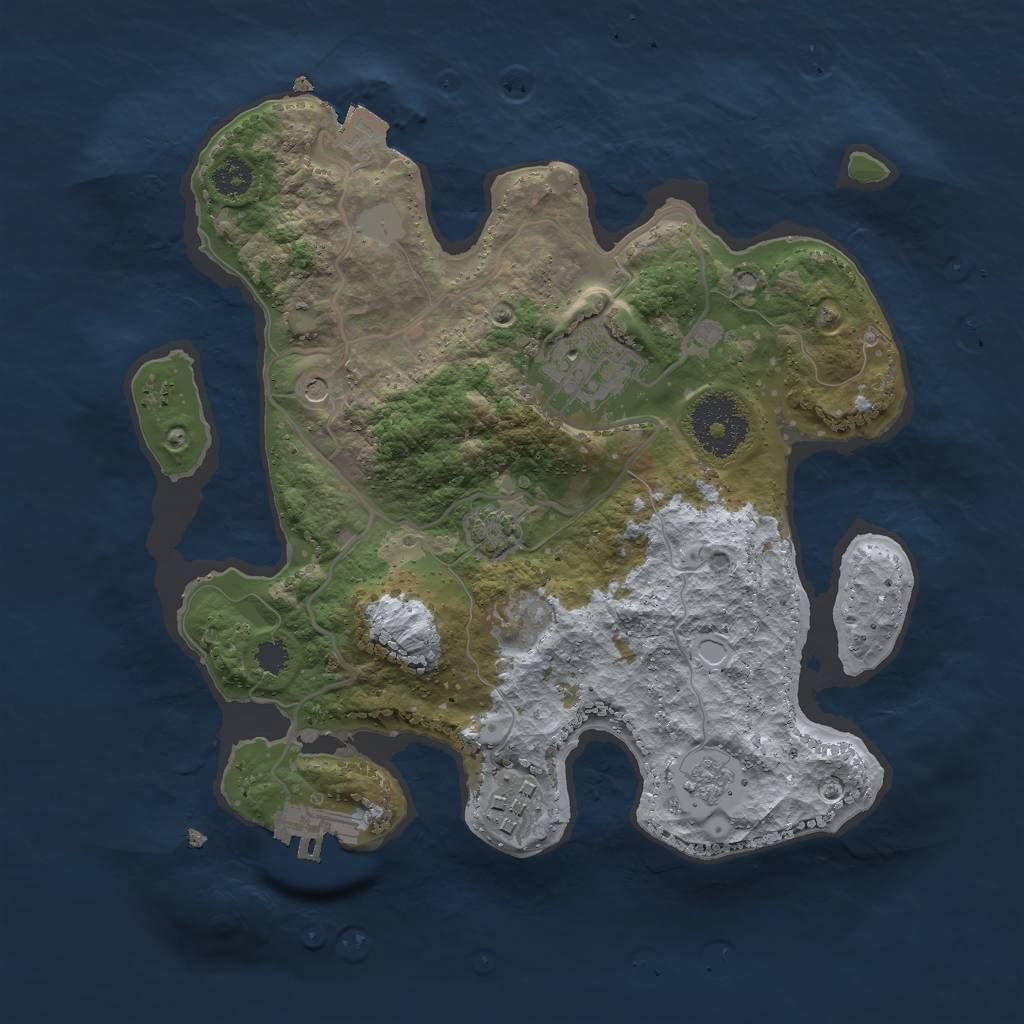 Rust Map: Procedural Map, Size: 2700, Seed: 712729, 9 Monuments