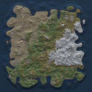 Thumbnail Rust Map: Procedural Map, Size: 4500, Seed: 113810751, 19 Monuments