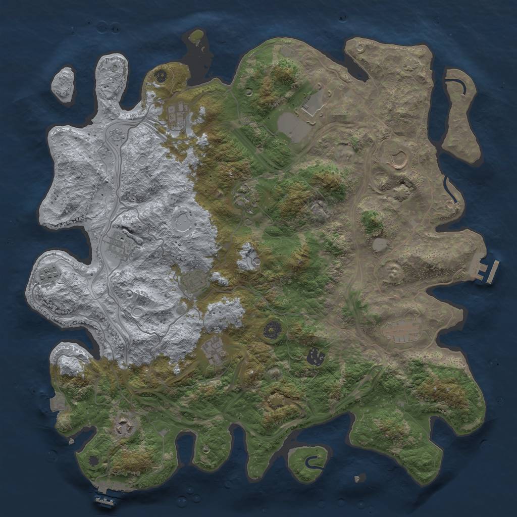 Rust Map: Procedural Map, Size: 4300, Seed: 7879820, 19 Monuments