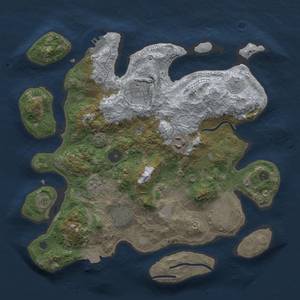 Thumbnail Rust Map: Procedural Map, Size: 3300, Seed: 1648350564, 12 Monuments