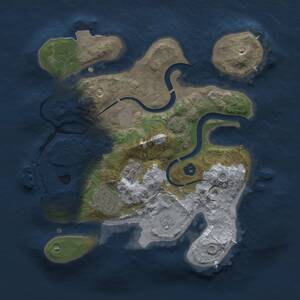 Thumbnail Rust Map: Procedural Map, Size: 2450, Seed: 1734289742, 6 Monuments