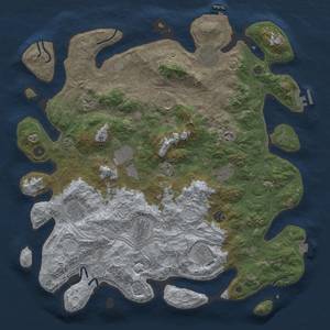 Thumbnail Rust Map: Procedural Map, Size: 4500, Seed: 484036054, 19 Monuments