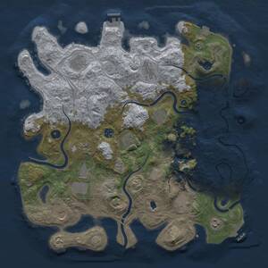 Thumbnail Rust Map: Procedural Map, Size: 4250, Seed: 2101588593, 17 Monuments
