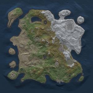 Thumbnail Rust Map: Procedural Map, Size: 3481, Seed: 123, 16 Monuments