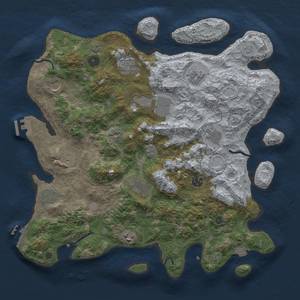 Thumbnail Rust Map: Procedural Map, Size: 4000, Seed: 749463779, 19 Monuments