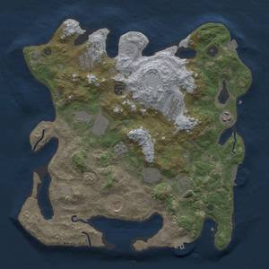 Thumbnail Rust Map: Procedural Map, Size: 3650, Seed: 226804410, 17 Monuments