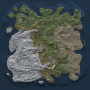 Thumbnail Rust Map: Procedural Map, Size: 4510, Seed: 121, 19 Monuments